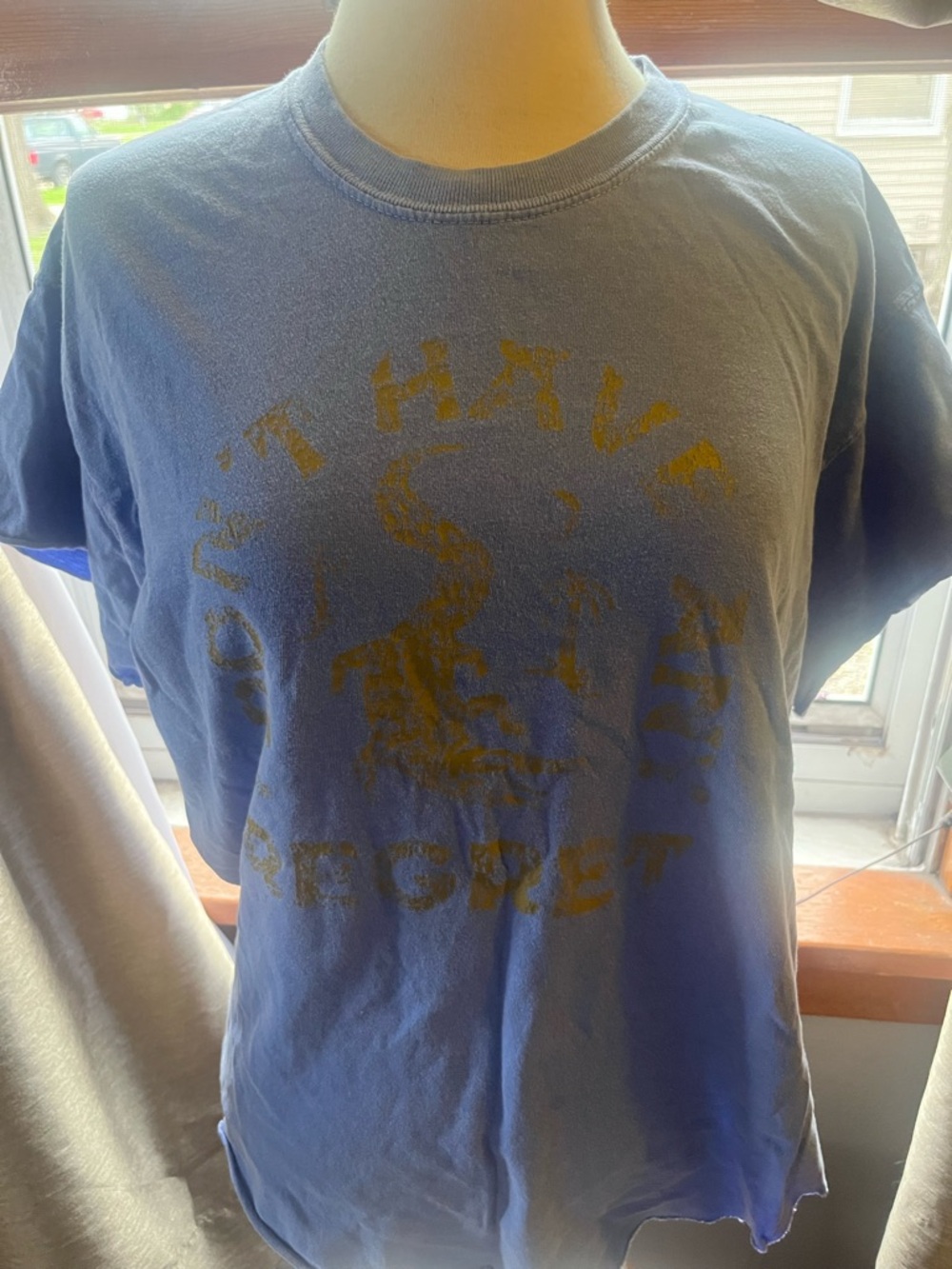 Vintage-Inspired Blue Short Sleeve Graphic Tee - Picture 2 of 4